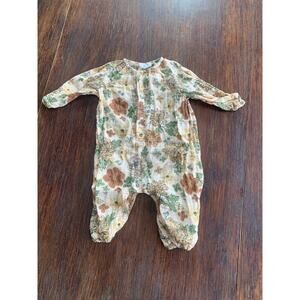 Angel Dear beige floral romper